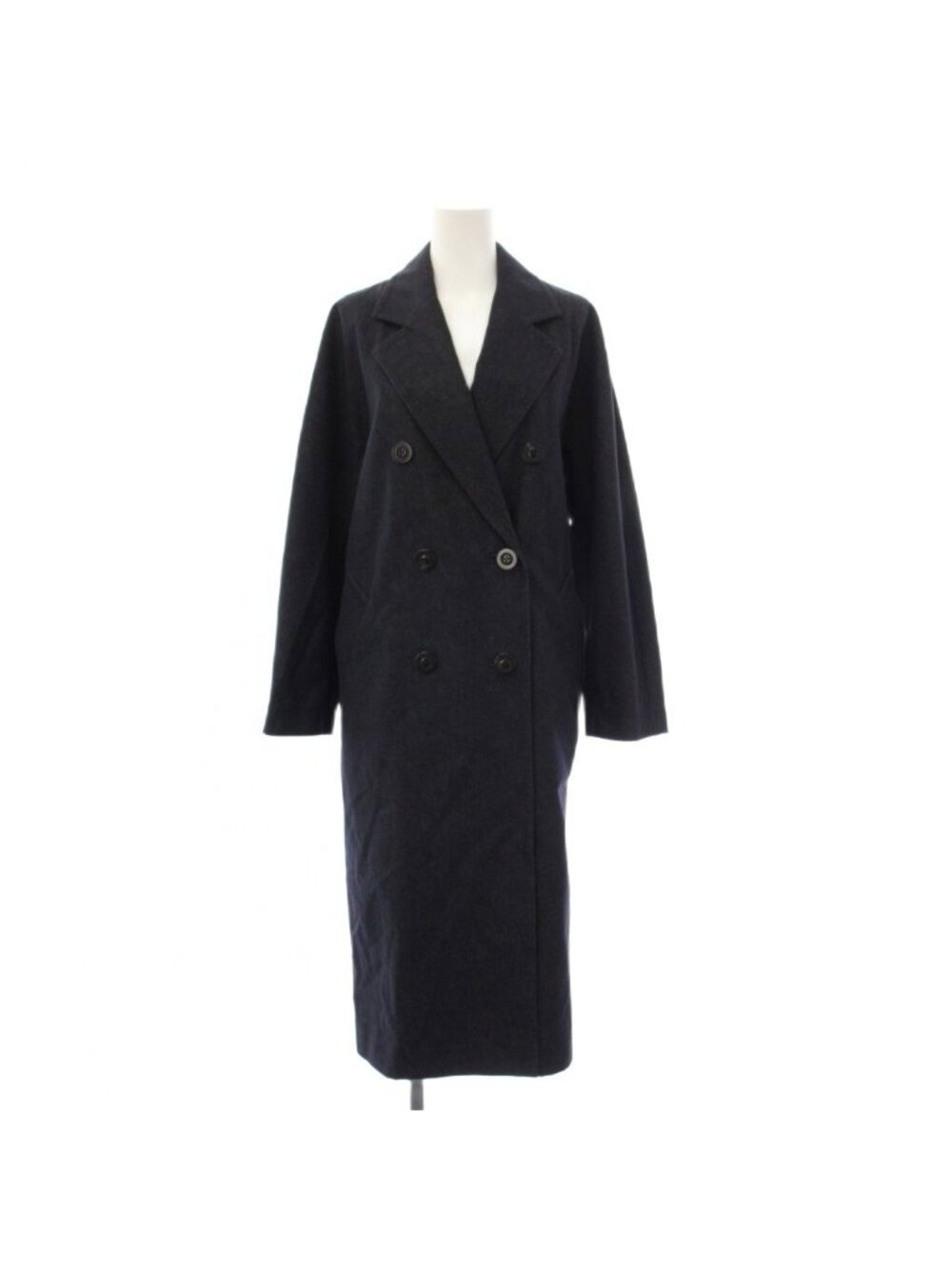 Max Mara Bacco Chesterfield Denim Coat Long Double Navy 36